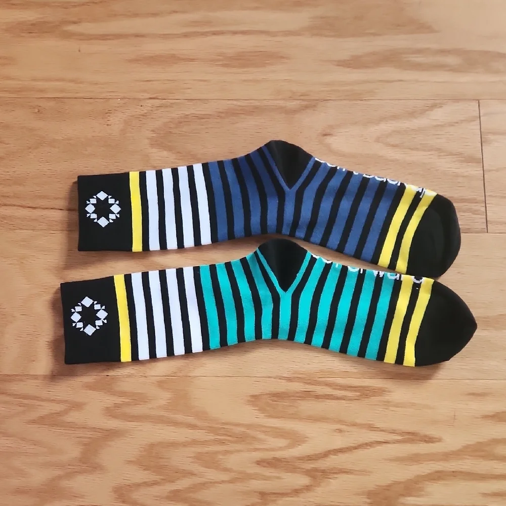 Vibrant Colorful Striped Casual Socks